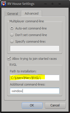 RVGL Settings